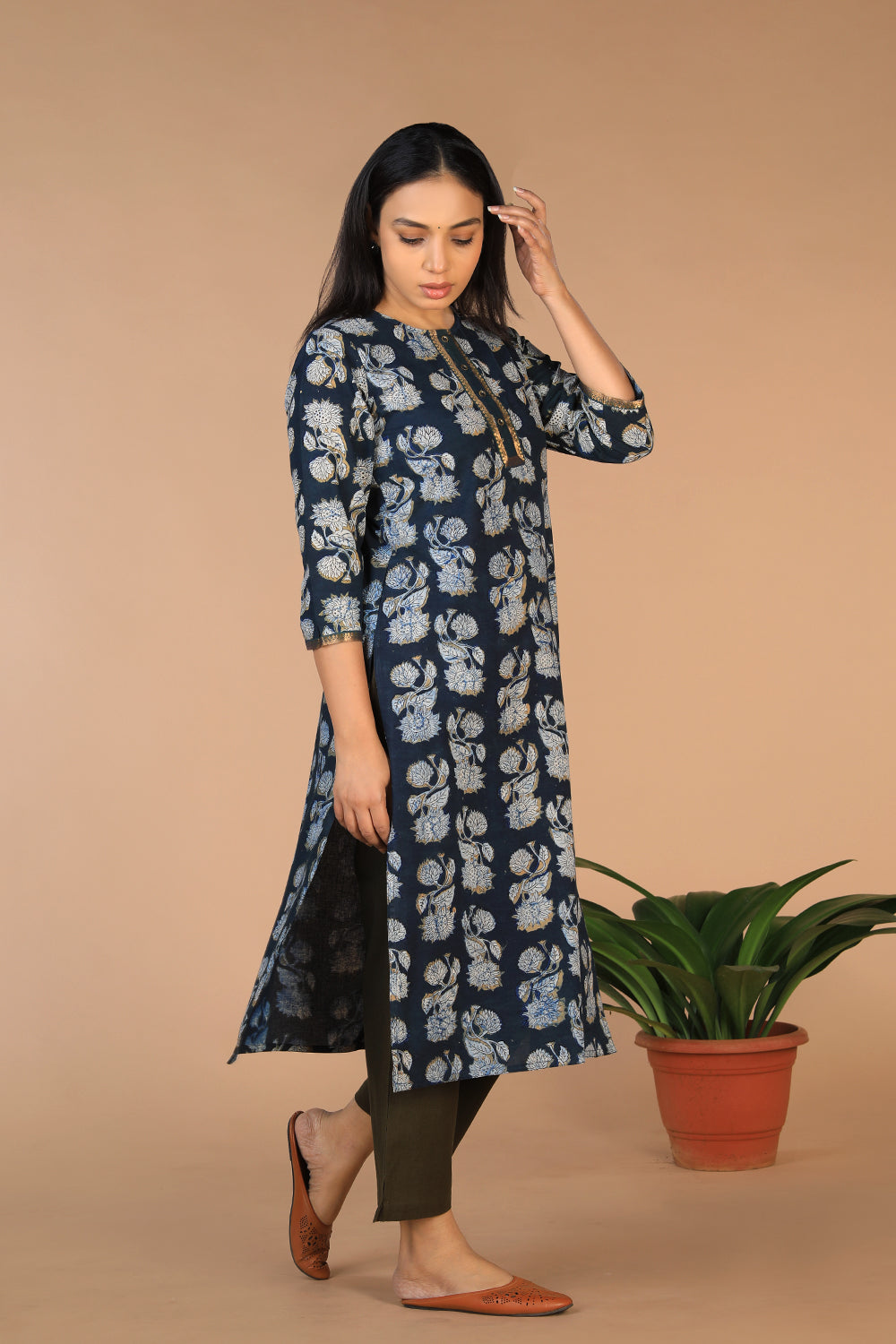 Bagru block printed ethnic Kurti