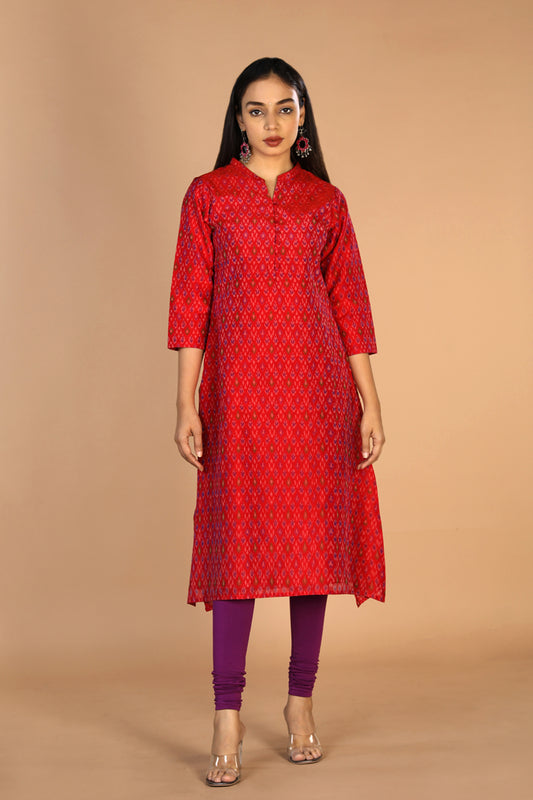 Handwoven Pochampally Silk Ikat kurti