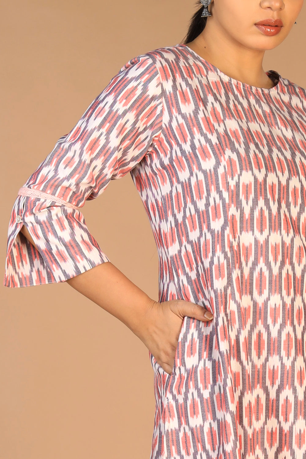 Cotton Pochampally Ikat kurti