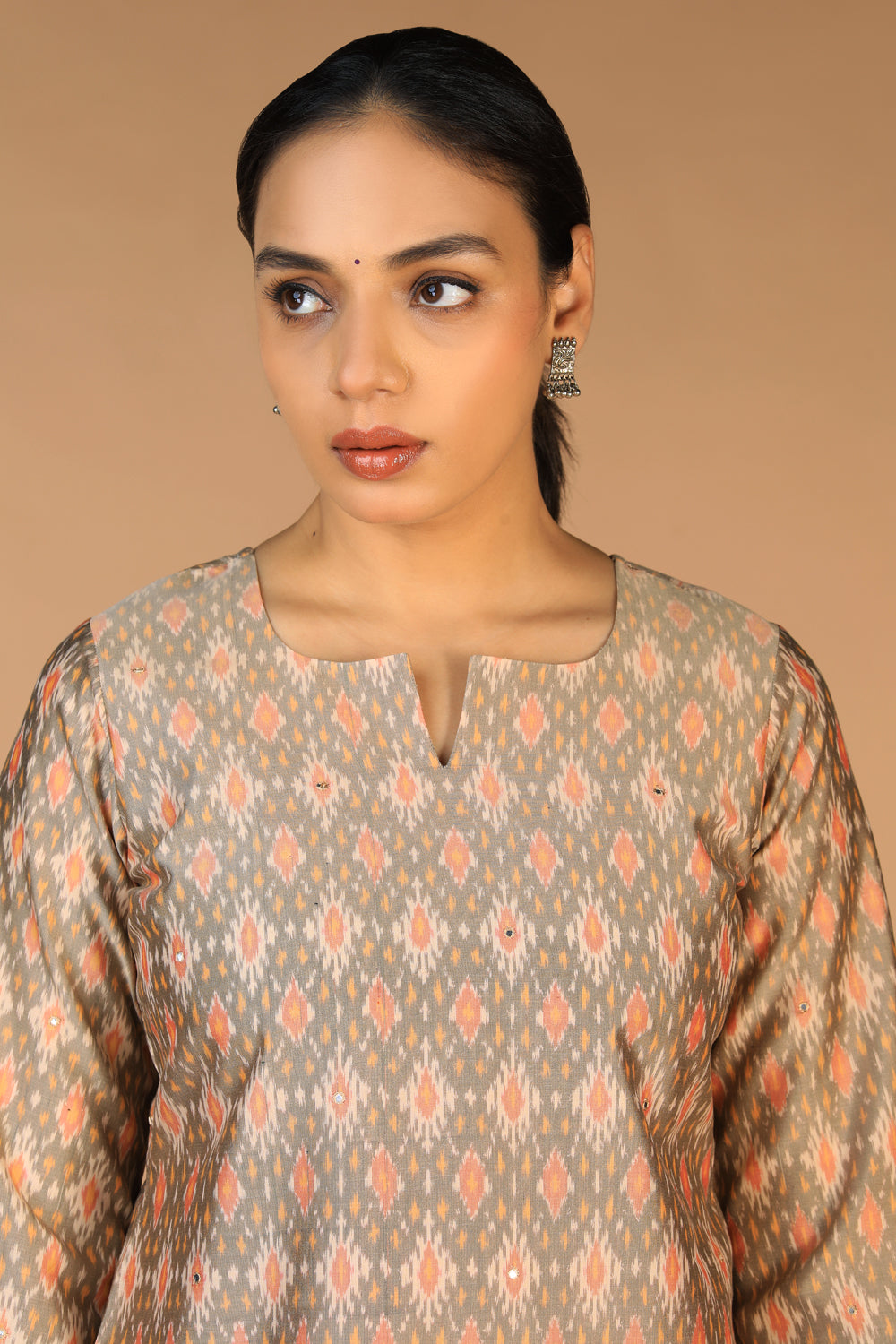 Handwoven Pochampally Silk Ikat Kurti