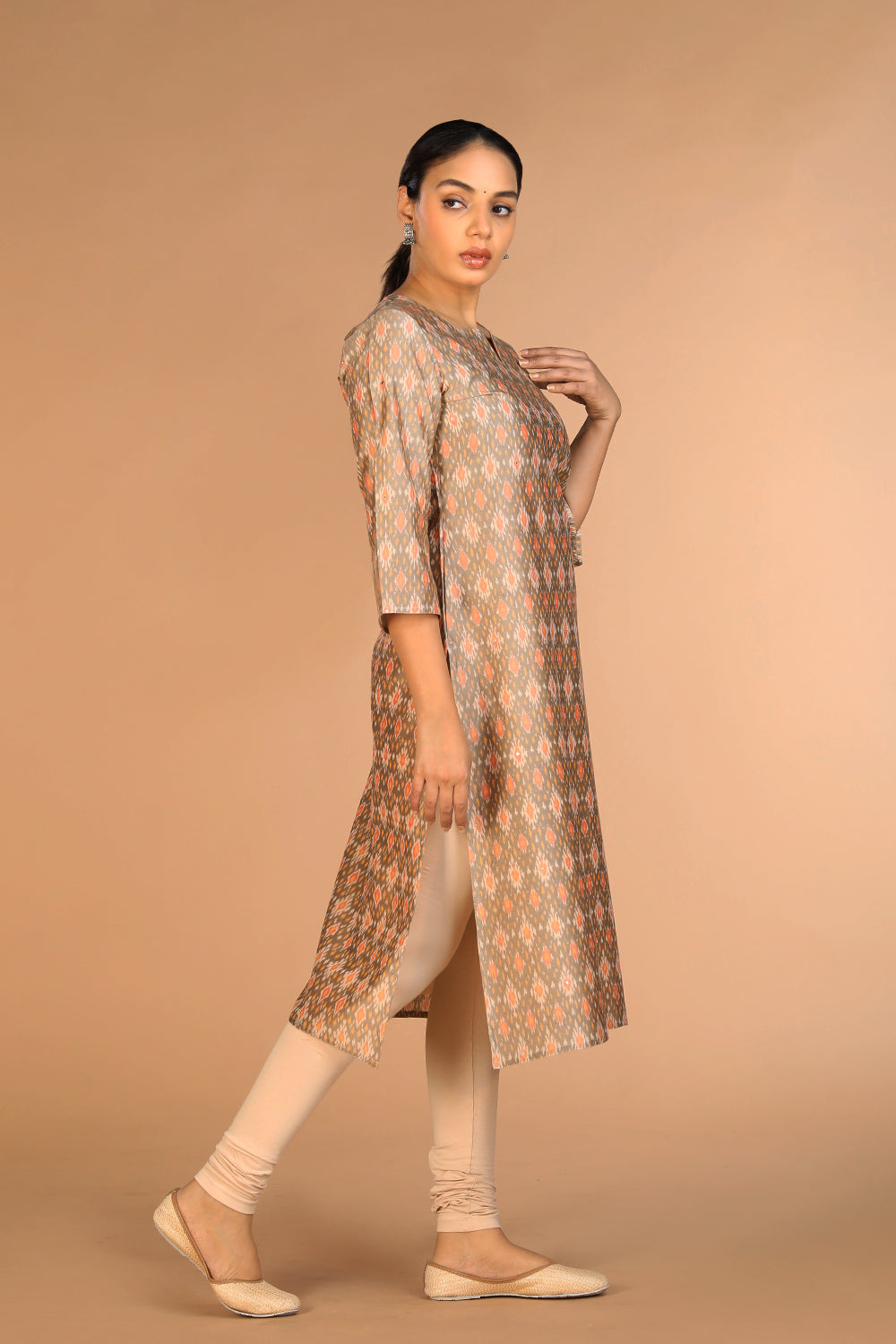 Handwoven Pochampally Silk Ikat Kurti