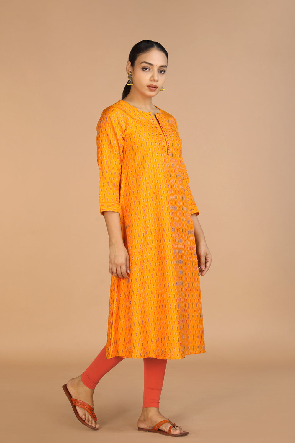 Handwoven Cotton Pochampally Ikat Kurti