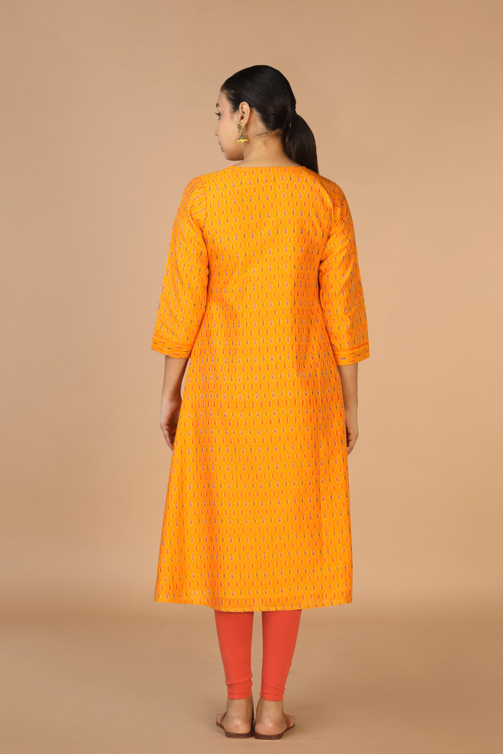 Handwoven Cotton Pochampally Ikat Kurti