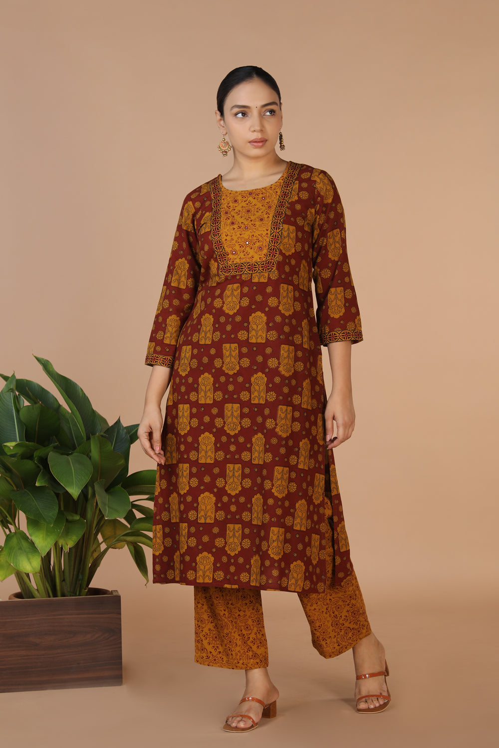 Bagh Handblock printed Kurta and pants set