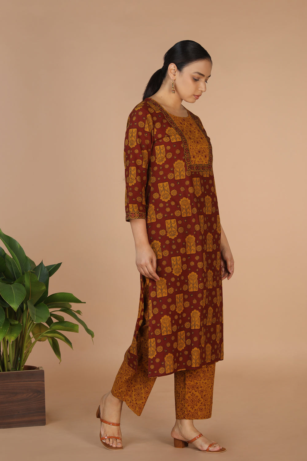 Bagh Handblock printed Kurta and pants set