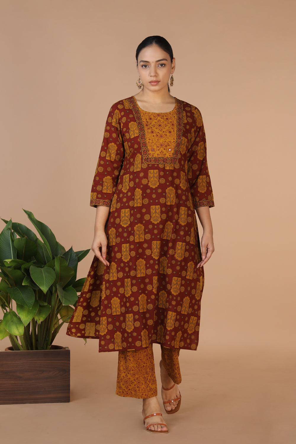 Bagh Handblock printed Kurta and pants set