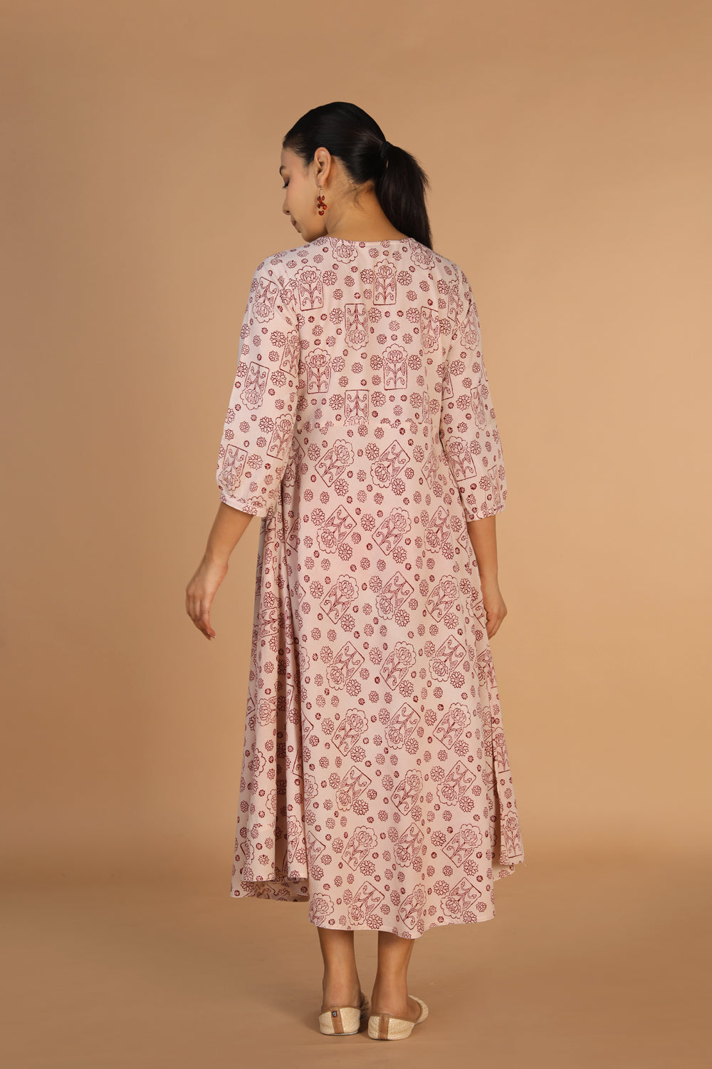 Bagh handblock printed flared cotton dress