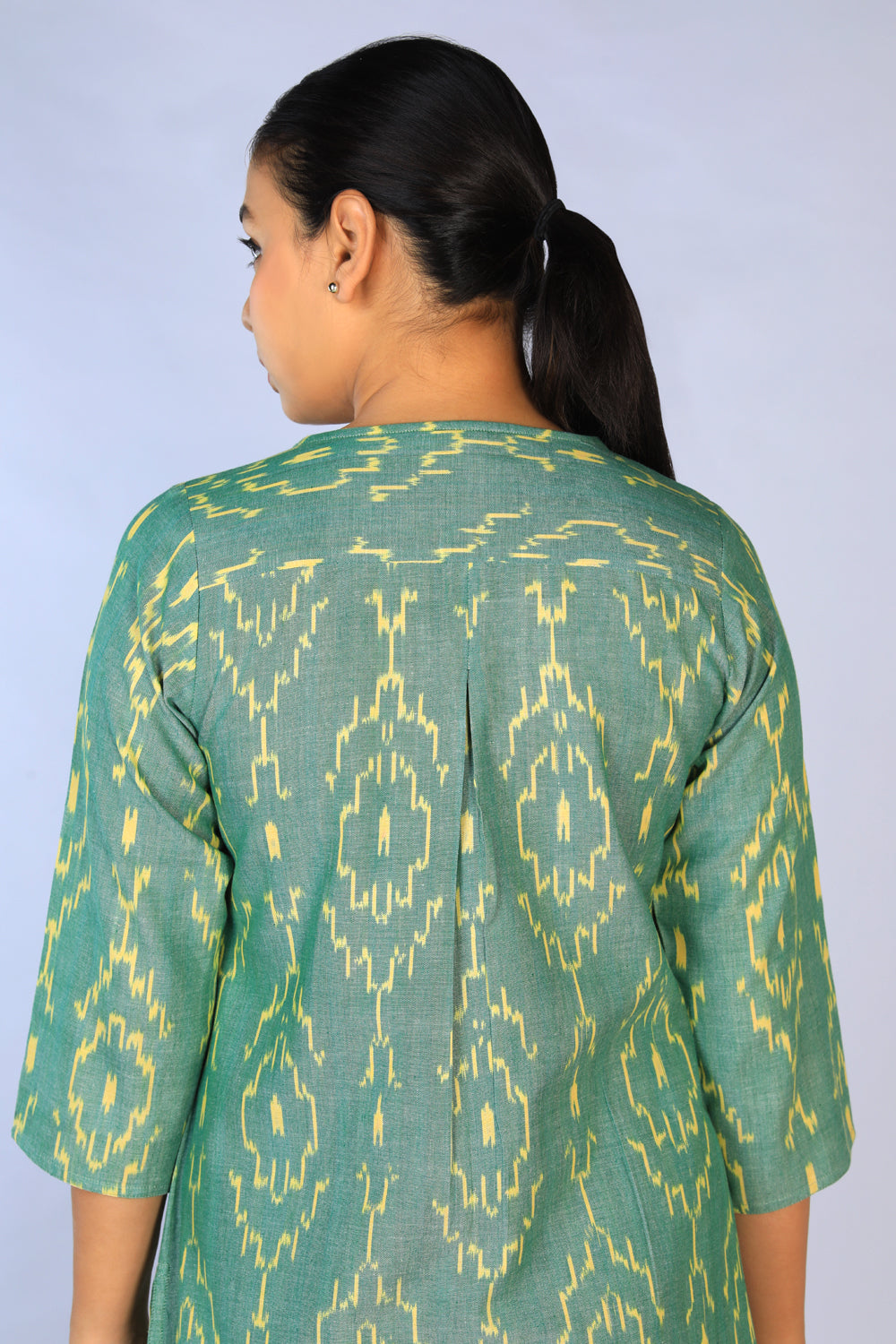 Handwoven cotton Pochampally Ikat kurti