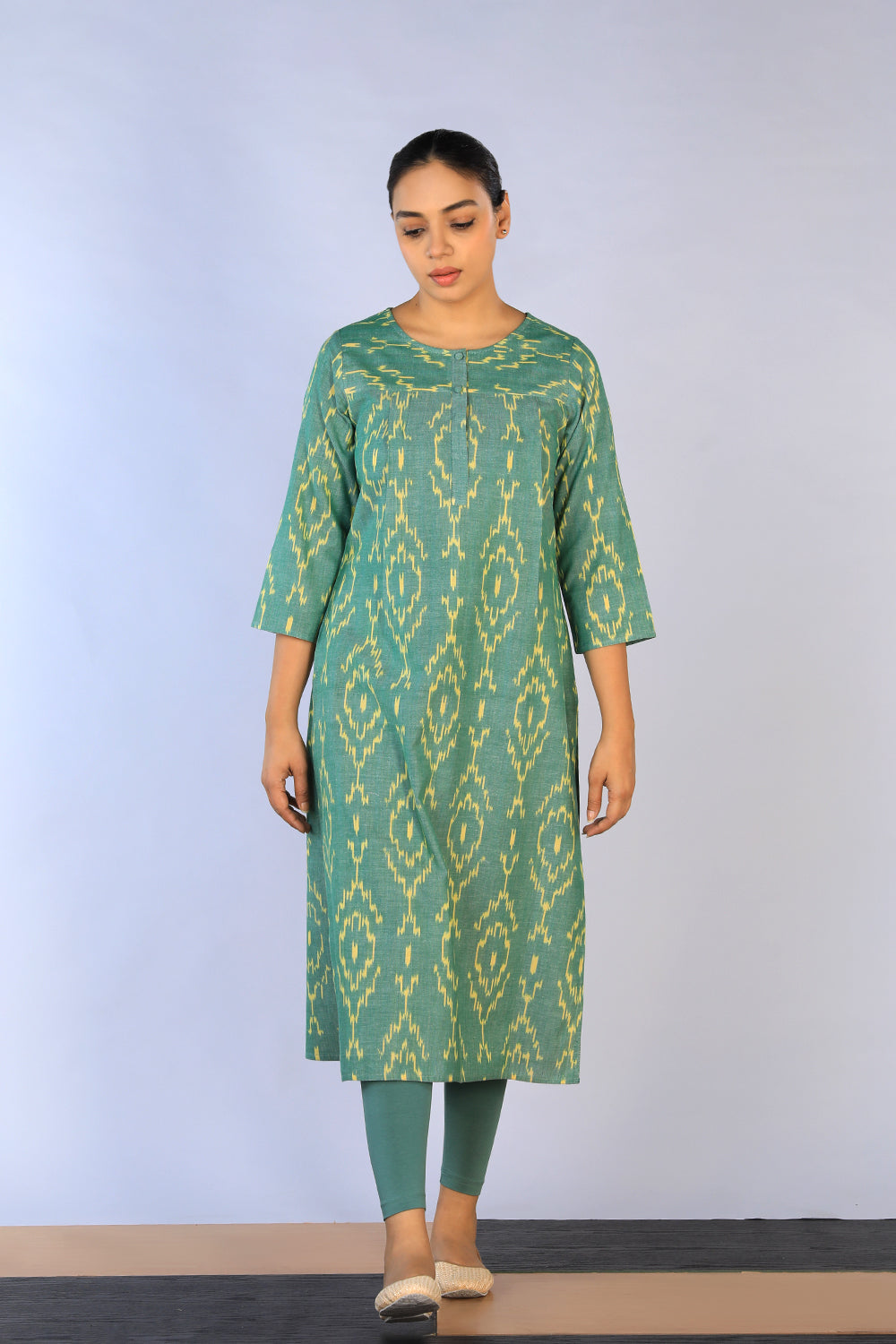 Handwoven cotton Pochampally Ikat kurti