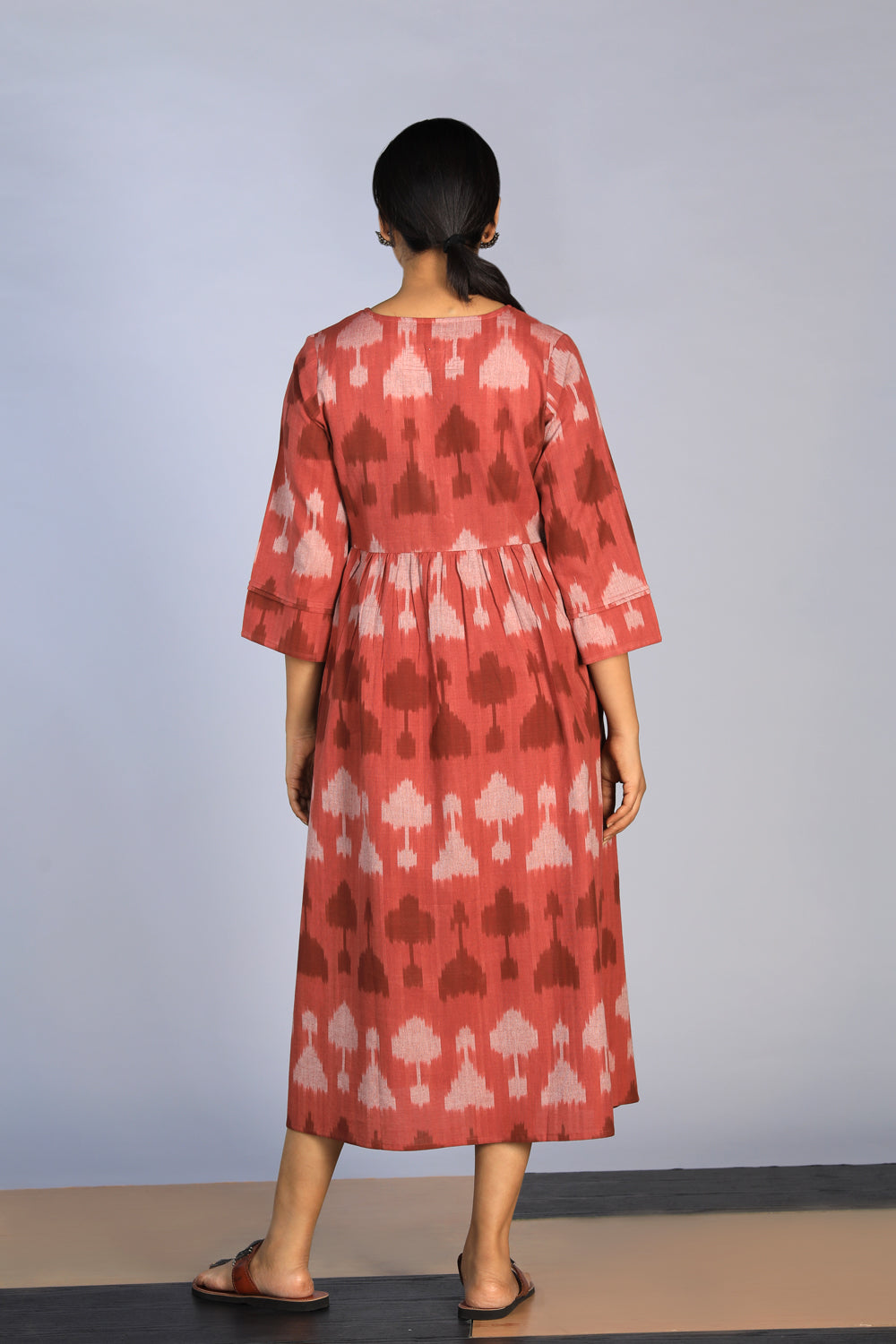 Handwoven cotton Pochampally Ikat dress