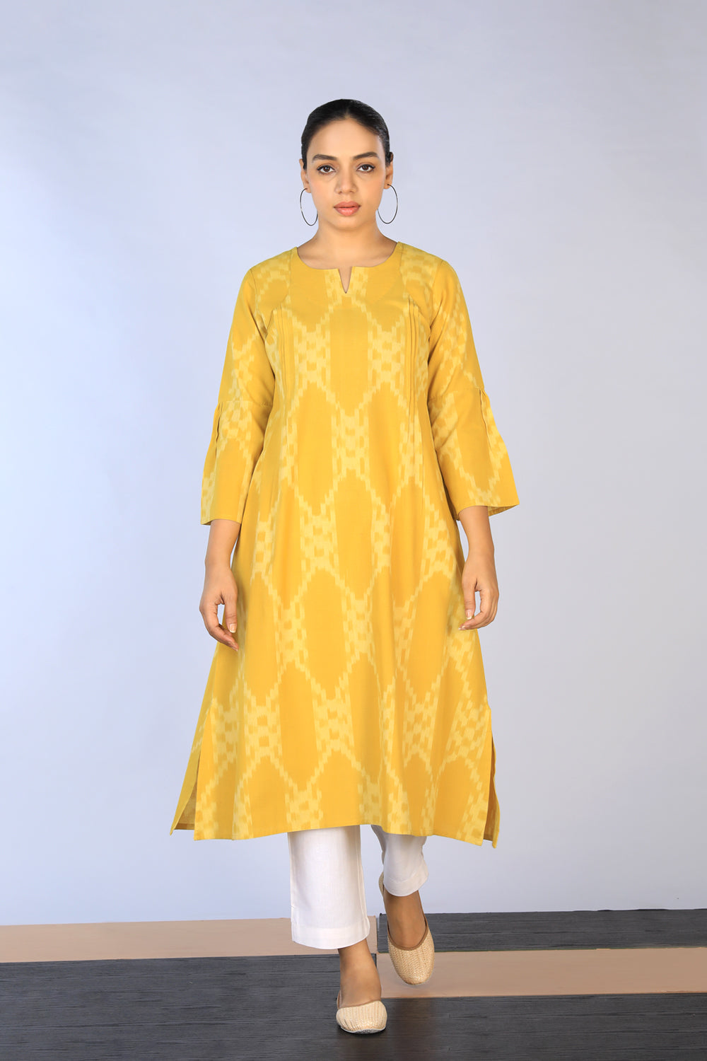 Handwoven cotton Pochampally Ikat Kurti