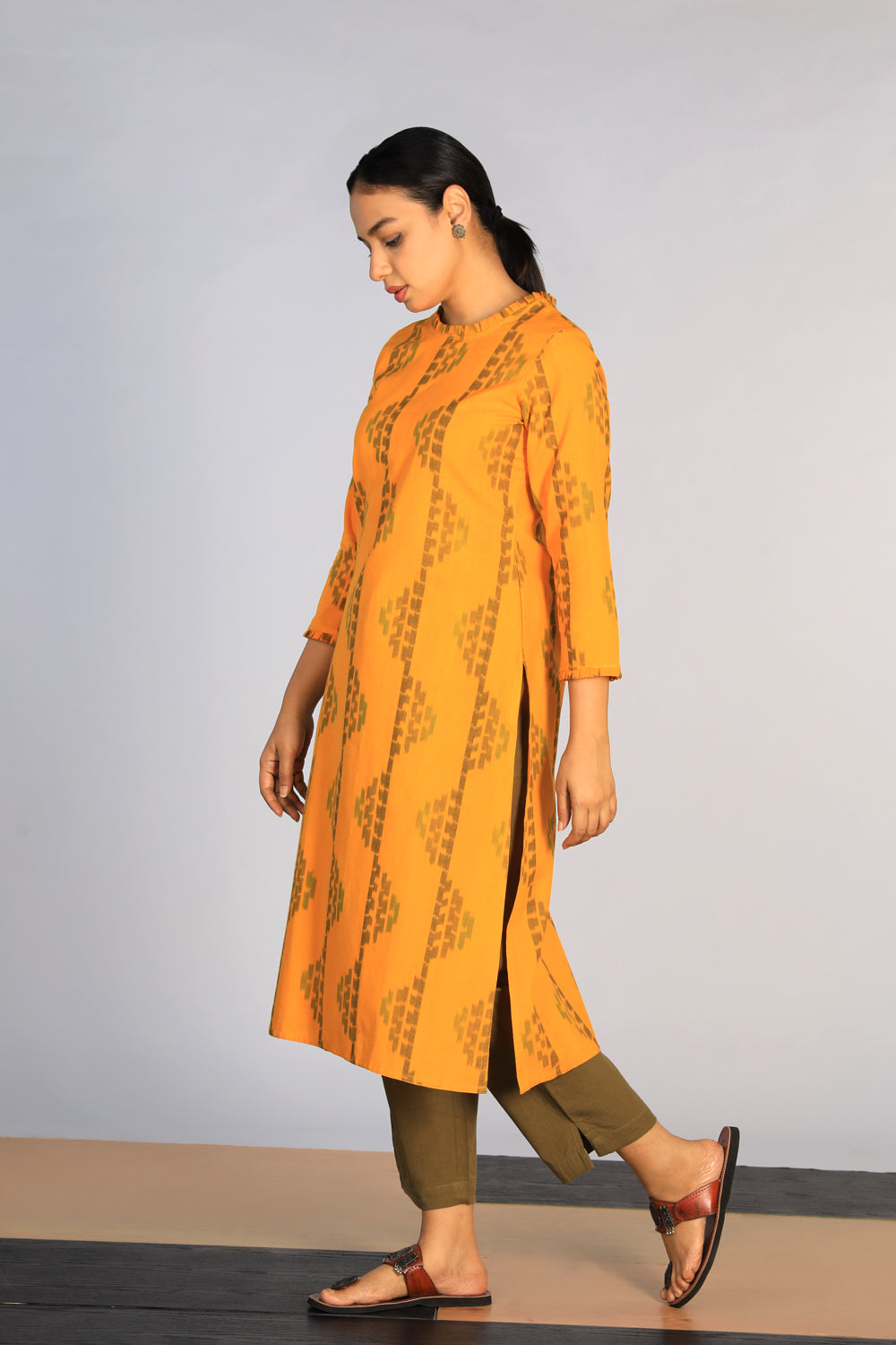 Cotton Pochampally Ikat kurti