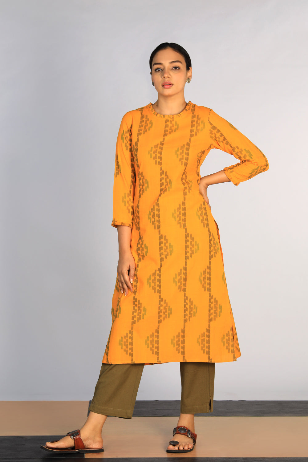 Cotton Pochampally Ikat kurti