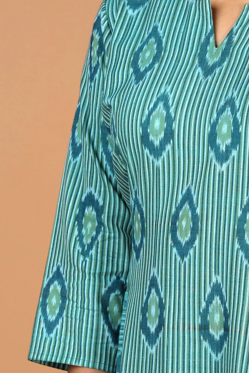 Handwoven Cotton Pochampally Ikat Kurti