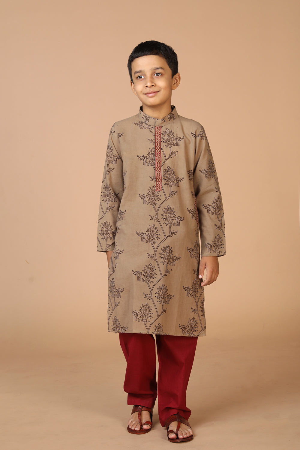 Bagh blockprinted cotton kurta and pyjama set