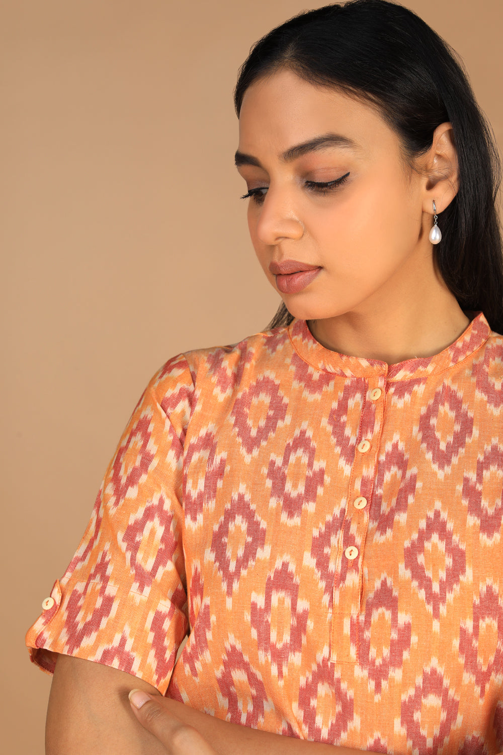 Cotton Ikat kurti