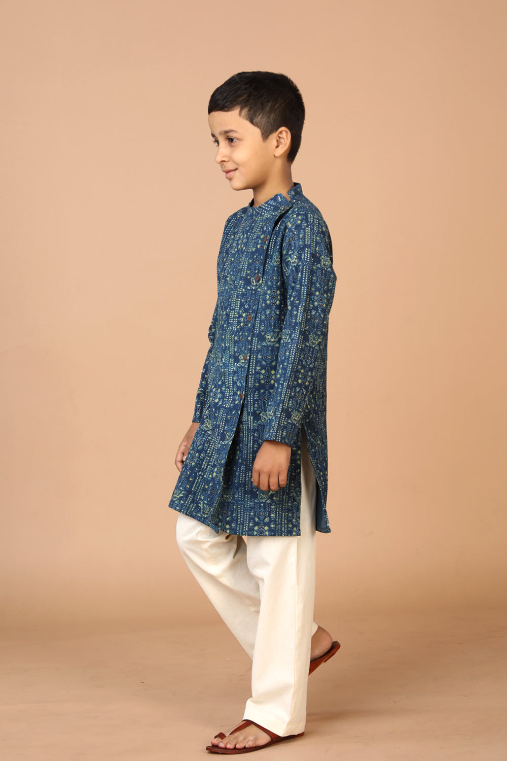 Ajrak boys cotton kurta and pajama set