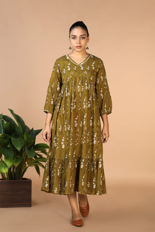 Bagru Handblock printed cotton Dress