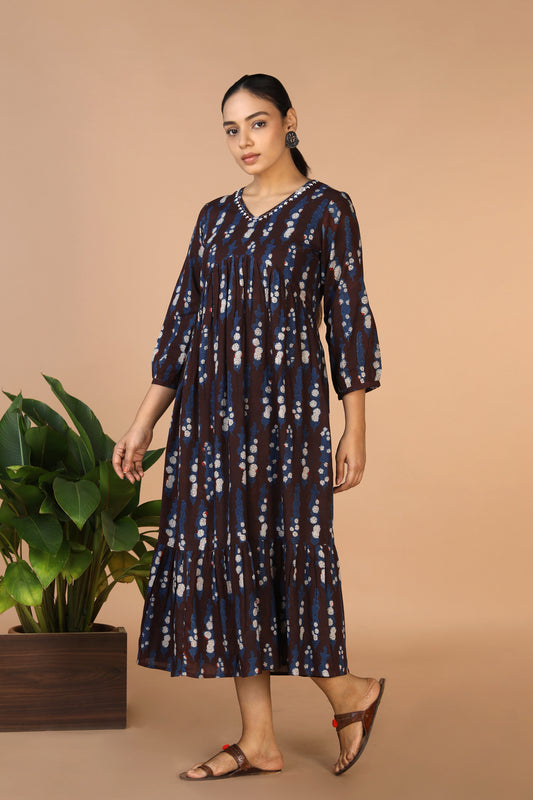 Bagru Handblock printed cotton Dress