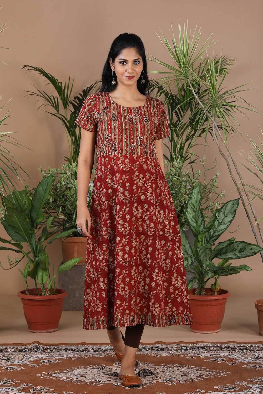 Google Image Result for https://glamourbrand.in/wp-content/uploads/2020/09/ Kalamkari-Ajrakh-c… | Simple kurta designs, Sleeves designs for dresses,  Chudidar designs
