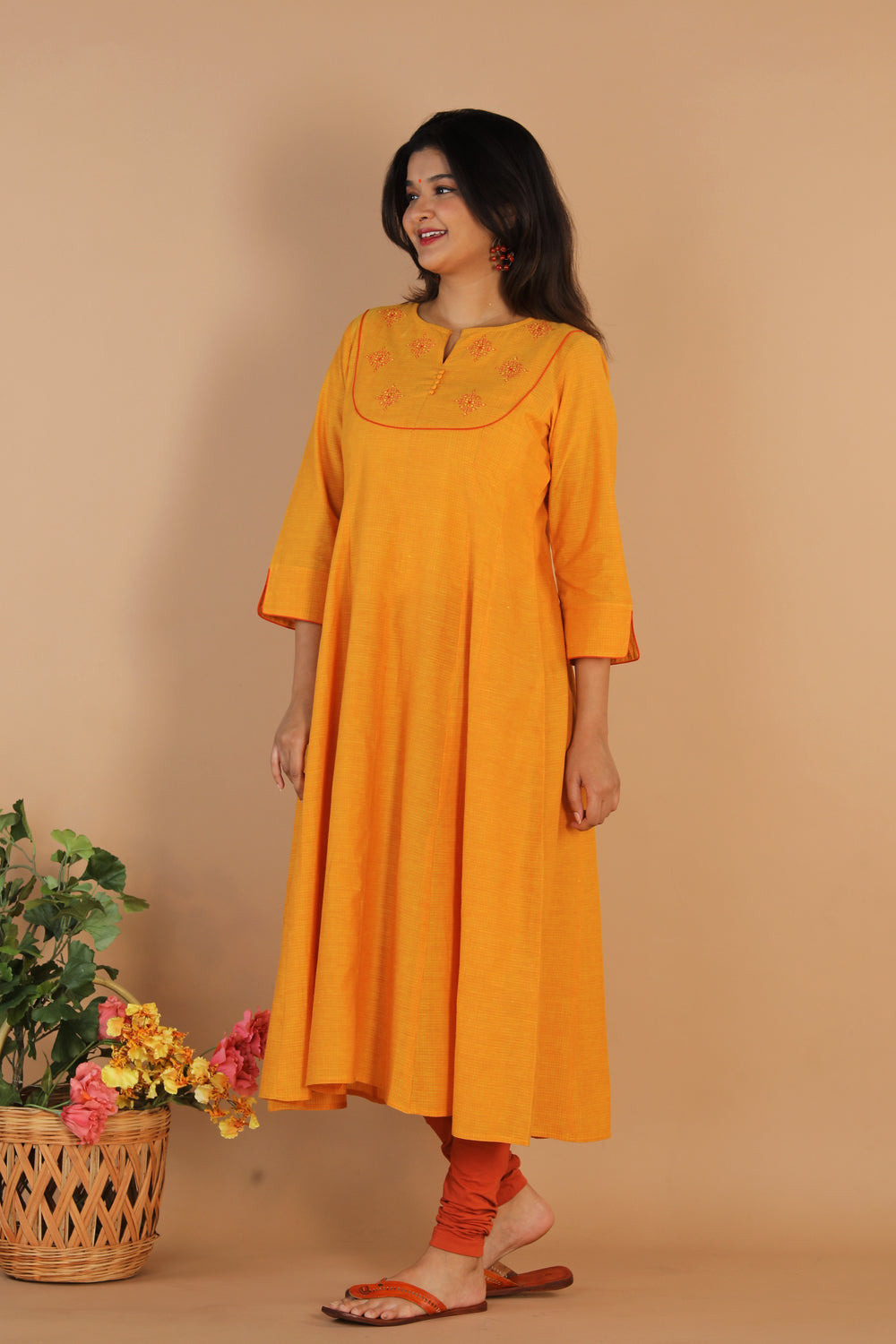 Traditional long panelled dress