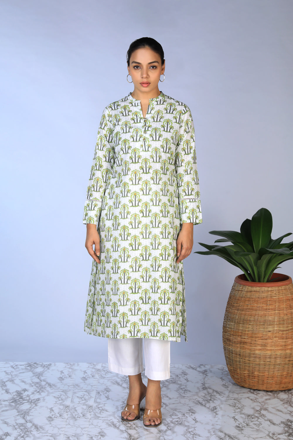 Handblock printed  Kurti & dupatta set