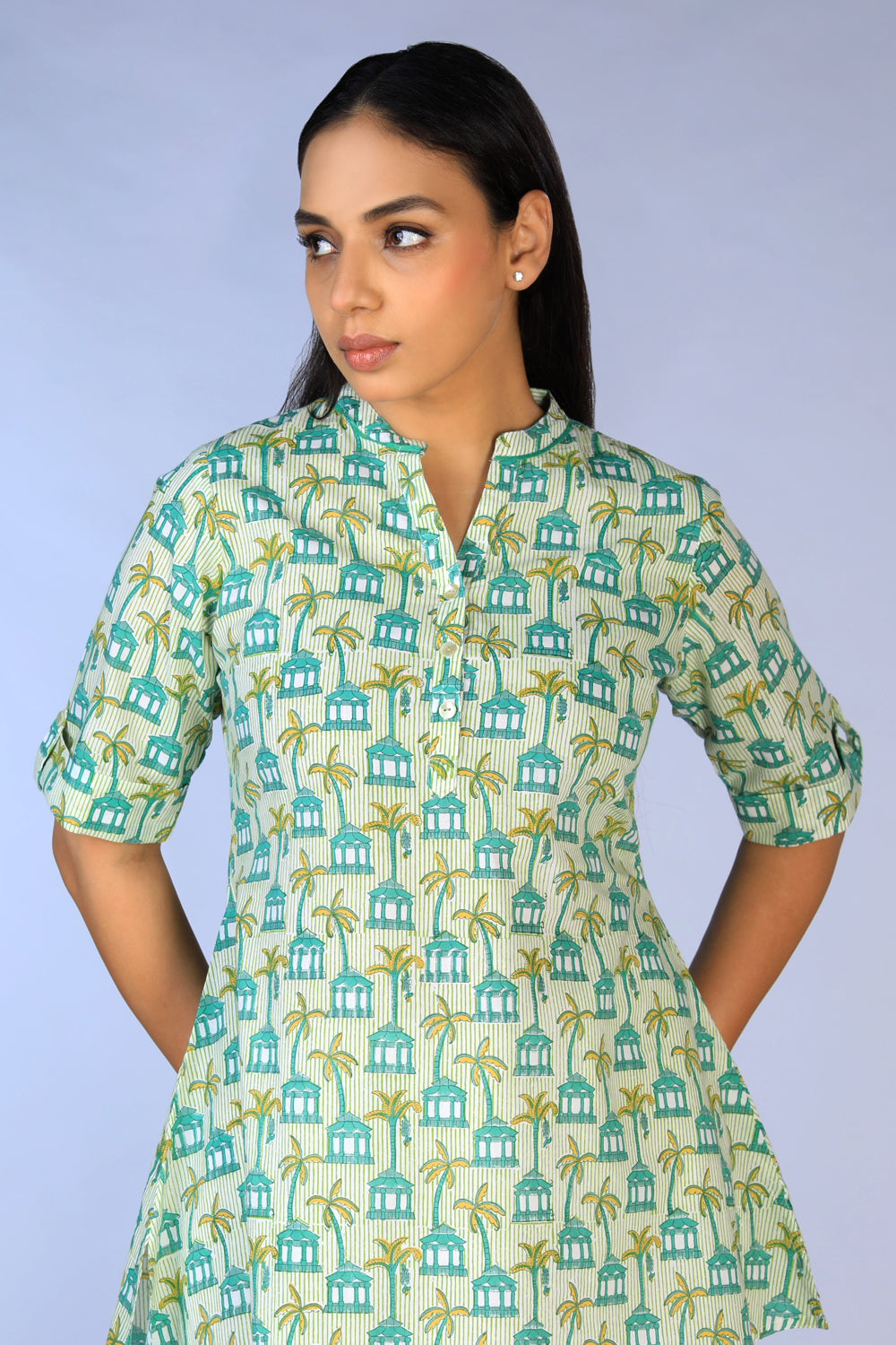 Handblock Printed short Kurti