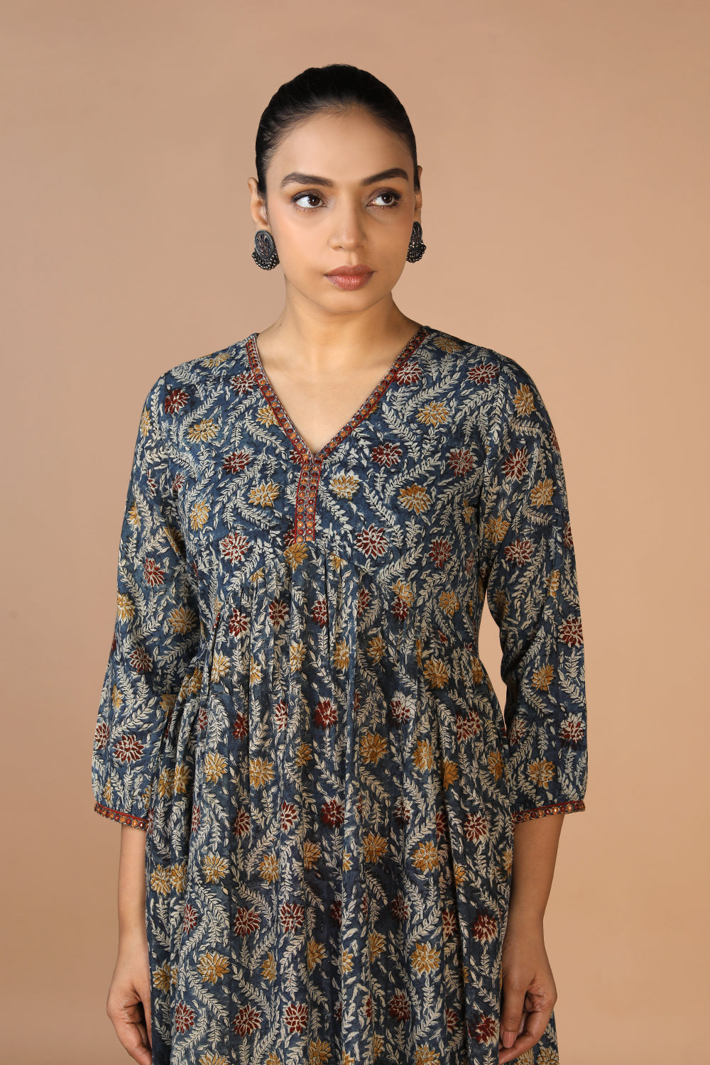 Cotton Mull Kalamkari Handblock printed dress