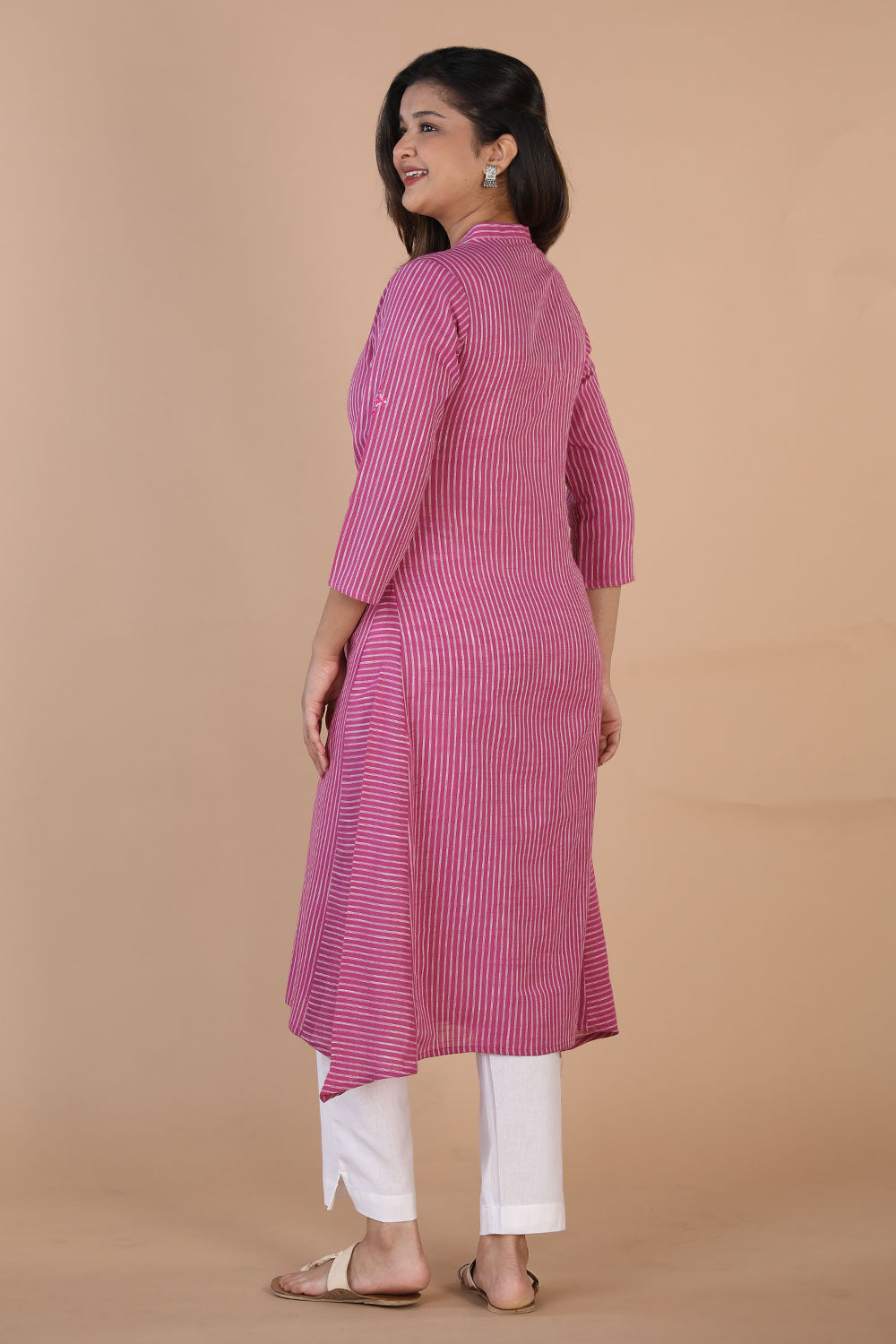 Buy VIMBALI Cotton Striped/Lining Design Kurti for Girls and Women