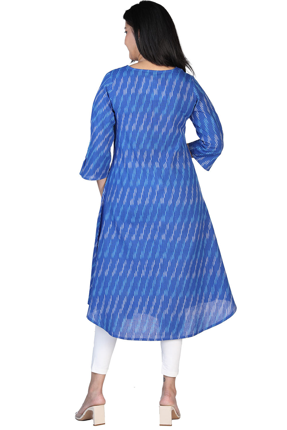 Navy blue woven kurti